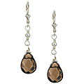 Charming Life Sterling Silver Smokey Quartz Briolette Earrings
