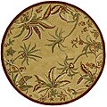 Handmade Elite Transitional Wool Rug (8' Round)