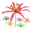 Small Lily Flower Garden Stakes (Case of 12)