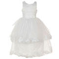 Sophia's Style Boutique Girl's White Petal Dress