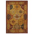 Handmade Heritage Diamond Bakhtiari Multi/ Red Wool Rug (4' x 6')