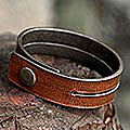 'Duality in Brown' Medium Leather Bracelet (Indonesia)