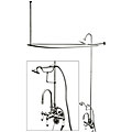 Chrome Complete Clawfoot Tub and Shower Package