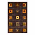 Hand-tufted Wool Navy Kula Gabbeh Rug (5' x 8')