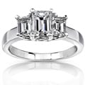 14k White Gold 1 3/4ct TDW Emerald-cut Diamond Engagement Ring ( H-I, SI )