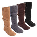 Bamboo by Journee Lined Microsuede Fashion Boots