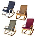 Bentwood Rocker with Padded Microsuede Seat
