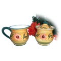 Sunflower Garden Hand-painted Sugar and Creamer Set