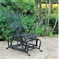 Single Black Iron Glider Chair