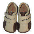 'Squeakies' Baby and Toddler Brown Velcro Shoes