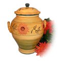 Sunflower Garden Handpainted Large Cookie Jar