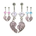 Pair of Best Friend Belly Rings