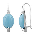 Sterling Silver Turquoise Oval Earrings