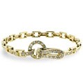 Goldtone Designer Cubic Zirconia Fashion Bracelet