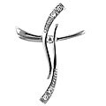 Michele Mies Sterling Silver Jazzy Cross CZ Pendant