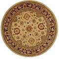 Handmade Heirloom Ivory Wool Rug (4' Round)