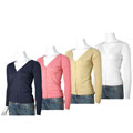 BCBG Max Azria Ribbed V-neck Cardigan