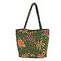 Beaded 'Kembang Sore' Batik Tote Bag (Indonesia)