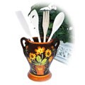 Handpainted English Sunflower Kitchen Tool Set