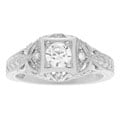 Tressa Collection Sterling Silver Vintage CZ Bridal & Engagement Ring