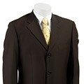 Massimo Genni Men's Dark Brown 3-button Suit