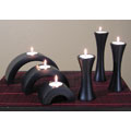 Zen Black Candle Holders (Set of 6)