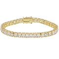 Simon Frank 14k Gold Overlay CZ Princess Tennis Bracelet