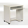 Compelling tips on desk Rolling Cover Computer Cart with White Finish