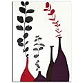 Handcrafted Micro-Suede Wall Art - 4 vases