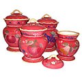 Sandy's Orchard Handpainted 4-piece Canister Set