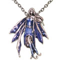 Pewter 'Sapphire' Artist Fairy Necklace