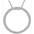 10k White Gold 1/4ct TDW Diamond Circle Necklace (Set of 3)