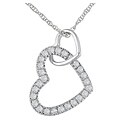 10k Gold 1/4ct TDW Diamond Heart Necklace (Set of 3)