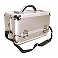 Seya Silver Aluminum Makeup Train Case