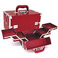 Seya Red Makeup Train Case
