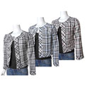 Carbon Plaid Boucle Jacket