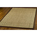 Hand-woven Sisal Natural/ Brown Seagrass Rug (6' x 9')