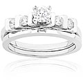 14k White Gold 1/2ct TDW Diamond Bridal Ring Set (HI, I1-I2)