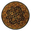 Heritage Dark Green/ Gold Kashan Rug (8' Round)