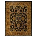 Handmade Heritage Kashan Dark Green/ Gold Wool Rug (9'6 x 13'6)