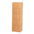 Natural 5-tier Storage Cubbies with Doors