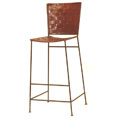 Handcrafted Leather and Iron Barstool (Set of Two) (India)