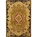 Handmade Classic Juliette Gold Wool Rug (4' x 6')