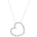 Sterling Silver Cubic Zirconia Heart Necklace