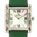 Lucien Piccard 'Marquise' Green Sapphire Watch