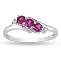 10k White Gold Pink Tourmaline Ring