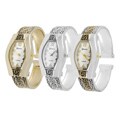 Geneva Platinum Women's Filigree Cuff Watch