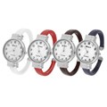 Geneva Platinum Colored Small Cuff Watch