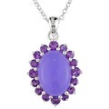 Sterling Silver Lavender Jade Amethyst Necklace