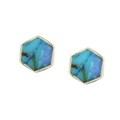 Sterling Silver Turquoise and Opal Earrings